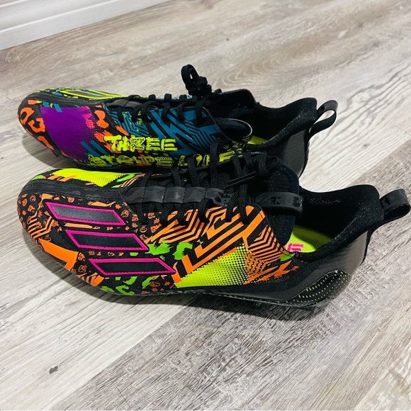 Adidas Adizero "Mismatch Black" Men's Football Cleats Size: 12 - Picture 9 of 10